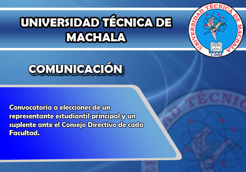 CONVOCATORIA A ELECCIONES DE REPRESENTATES ESTUDIANTILES