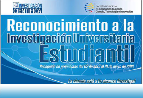 RECONOCIMIENTO A LA INVESTIGACIÓN UNIVERSITARIA ESTUDIANTIL